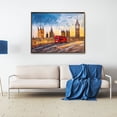 thumbnail image 4 of Cuadro Londres Big Ben Paisaje London Tipo Oleo Tela 100% Algodón Canvas Listo para Colgar 80x60 Marco Flotado Dorado Maxigráfica Shop Cuadro Paisaje Cultural, 4 of 6