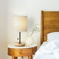 thumbnail image 4 of 15.4 Inch Height Unique Zipper Table Lamp - Natural Wood Base for Bedroom/Office, 4 of 5