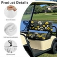 thumbnail image 6 of Binienty Daisy Black Golf Cart Seat Cover 2 Pack Soft Breathable Golf Cart Seat Covers Towel Blanket for Club Car Removable Golfcart Accessories Universal Fit, 6 of 8