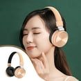 thumbnail image 2 of Christmas Gifts Clearance! SHENGXINY Bluetooth Headphones Clearance Frequency Responses Range 15-22000 Headphones Folded 5.0 Stereos Mobile Wireless Bluetooth Headphones Gold, 2 of 7