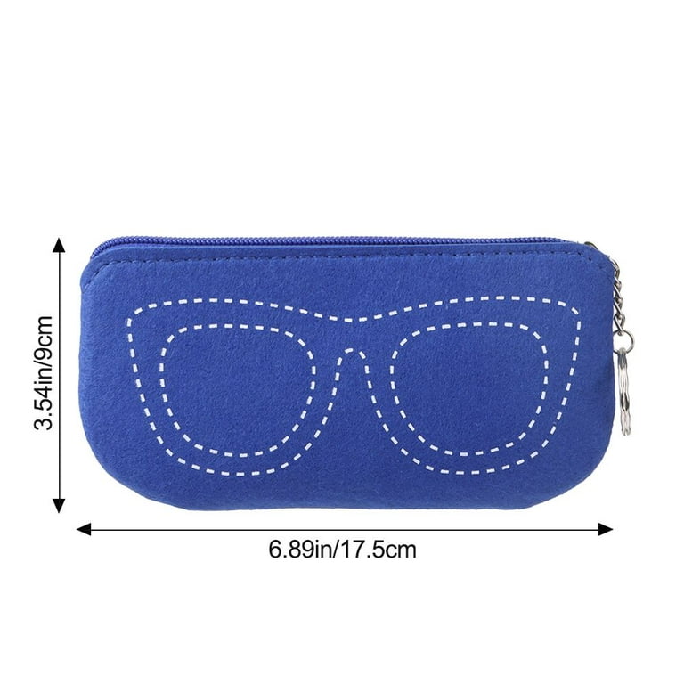 Zonfer Portable Felt Eyeglass Pouch Case Reading Glasses Bag Soft Slip in Sunglasses Holder Sleeve For Eye Glasses Protection and Travel Storage