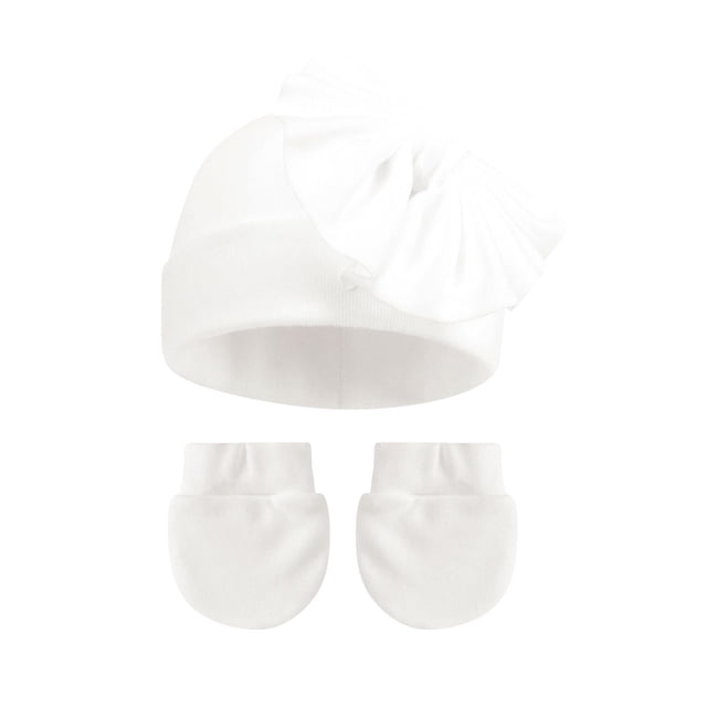 RXIRUCGD Ensemble de Deux Pièces de Chapeaux et Gants Unis pour Enfants (Blanc)