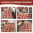 thumbnail image 5 of DEORAB Outdoor Door Mat 3'x 5' Welcome Mat Chenille Three-Layer Material Imitation Silicone Spot Molding Washable Carpet Front Door Mat Entryway Patio Red & White, 5 of 9