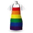 thumbnail image 3 of Pride Apron, Simplistic Design of LGBT Flag Rainbow Colors Gender Freedom Gay Community Love Wins, Unisex Kitchen Bib with Adjustable Neck for Cooking Gardening, Adult Size, Multicolor, by Ambesonne, 3 of 4