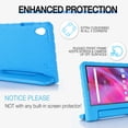 thumbnail image 3 of for Lenovo Tab M8 HD TB-8505F TB-8505X / Smart Tab M8 TB-8505FS/ Tab M8 FHD TB-8705F case, Shockproof, Silicone Rubber EVA Portable Handle Stand Protective Kids Cover Case, Blue, 3 of 5