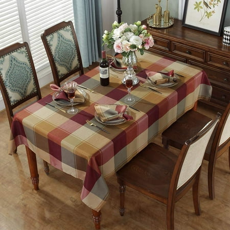 

Rectangle Tablecloth 60 x 84 Inch Checkered Table Cloths Spillproof Anti-Shrink Soft and Wrinkle Resistant Decorative Fabric Table Cover for Kitchen Dinning Tabletop Outdoor(Rectangle/Oblong Red)