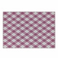 thumbnail image 1 of Abstract Cutting Board, Geometric Diagonal in Pastel Color Girls Style Checked Design, Decorative Tempered Glass Cutting and Serving Board, Small Size, Fuchsia Pale Pink White, by Ambesonne, 1 of 1