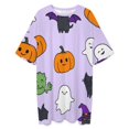thumbnail image 3 of Cute Halloween Friends Sleepshirts For Sleeping Travels Loose Sleepdress Pajama Dress Soft Nightdress Sleepwear, 3 of 7