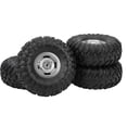 thumbnail image 3 of RC Car Rubber Tire, Relieve Vibration 4PCS Exquisite Rubber Tire  For MN90 91 99 99S 1/12 RC Car Silver, 3 of 8