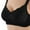 Black, variant on Women's New No Wire Lace Push Up Bra Sexy, Comfortable Sides, Good Support, Low Cut Neckline