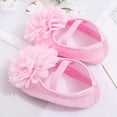 thumbnail image 4 of Spring Autumn Baby Girl Shallow Princess Shoes Newborn Flower Satin Shoes Soft Sole Toddler Infant Shoes 0-18M, 4 of 6