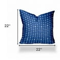 thumbnail image 3 of HomeRoots 22" X 22" Blue And White Enveloped Gingham Throw Indoor Outdoor Pillow Cover, 3 of 5