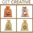 thumbnail image 5 of 10pcs 5x7'' Burlap Bags with Drawstring Advent Calendar Bag Gift Sachets Gift Bags Jewelry Pouches Sacks Burlap Bag Packing Storage, 5 of 9