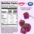 thumbnail image 2 of AMOS 4D Fruit Gummy Natural Grape Burst, Fruity Snacks Jelly Filled 2.29oz Per Bag(3 Bags), 2 of 5