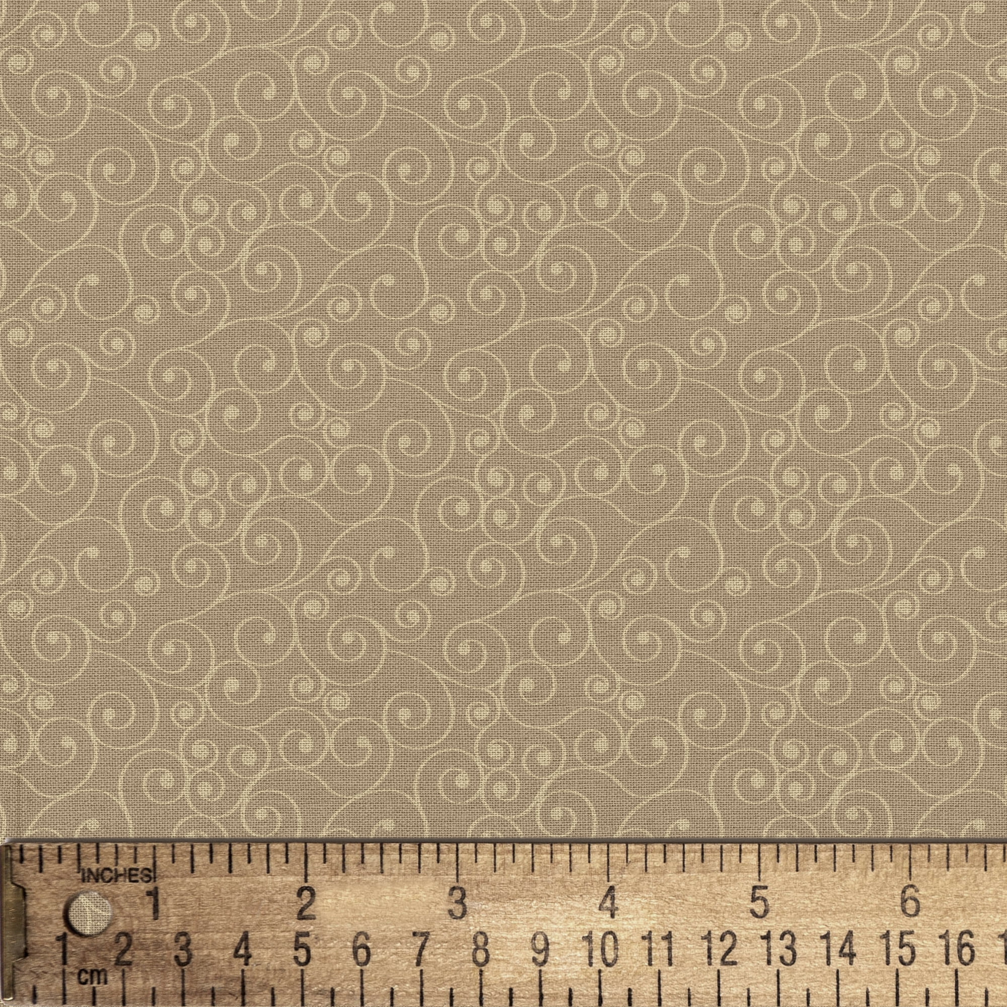 Waverly Inspirations 1 Yard 100% Cotton Russian Spirals, Brown, 44" Wide for Quilting & Sewing