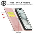 thumbnail image 5 of LC.IMEEKE Leather For iPhone 15 Case, Flip Wallet Leather Case with Card Holder Magnetic Closure Shockproof Kickstand Protective Phone Cases Cover For iPhone 15,Rose Gold,For iPhone 15, 5 of 10