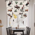 thumbnail image 3 of Western Cowboys Balloon Curtains for Bedroom/Front Door/Bathroom, Beige Vintage Country Cactus Tie Up Curtains 63 Inch Length Light Filtering Kitchen Curtains Shades for Windows 46"x63", 3 of 8