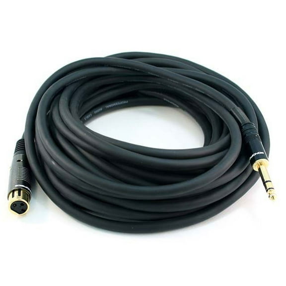 Monoprice XLR Female to 1/4in TRS Male Cable - 35 Feet | 16AWG, Gold Plated - Premier Series