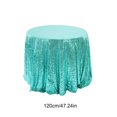 thumbnail image 3 of kladzum Round Tablecloth Glitter Wedding Glitter for Wedding Parties 47x47" in A Variety of Colors Table Cloth, 3 of 7