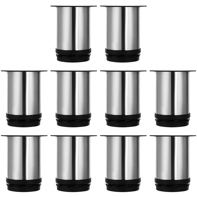 Patas ajustables para cocina de acero inoxidable, patas para muebles de diámetro redondo, paquete de 8 Zhivalor WMJ-1362