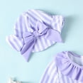 thumbnail image 5 of TOWED22 Infant Baby Girl One-Piece Swimsuit Long Sleeve Rash Guard for UPF 50+ Sun Protection Bathing Suit Purple,18-24 M, 5 of 6