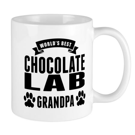 CafePress - Worlds Best Chocolate Lab Grandpa Mugs - Unique Coffee Mug, Coffee Cup (The Worlds Best Chocolate)