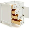 thumbnail image 2 of Ariel H036s-R-Bc Bristol 36" Single Free Standing Right Offset Vanity Cabinet Only - White, 2 of 7