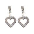 thumbnail image 2 of WILLBEST Aretes Mujer Plata Pendientes De Corazón Para Mujer De Moda Brillantes Para Boda, 2 of 5