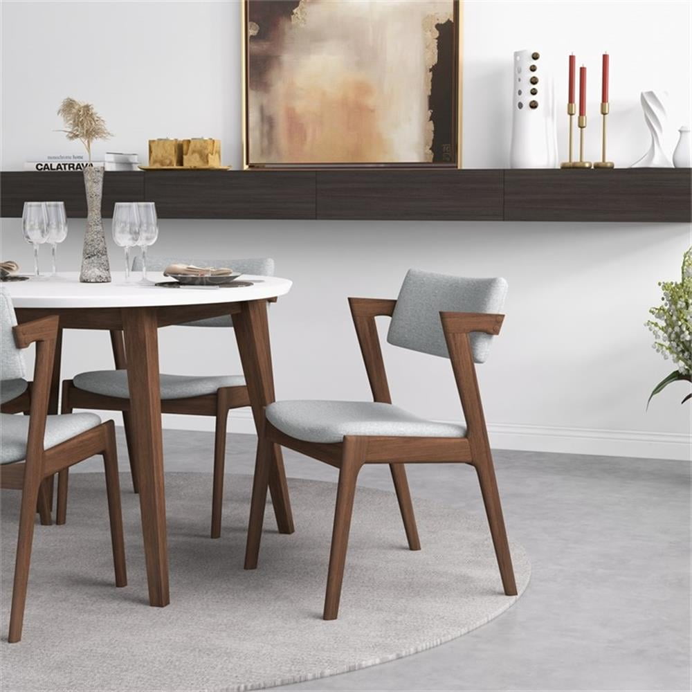 Ivana Modern Solid Wood Walnut Dining Room Kitchen Table and