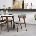 thumbnail image 5 of Pemberly Row 5-Piece Mid-Century Dining Set with 4 Fabric Dining Chairs in Grey, 5 of 6