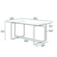 thumbnail image 4 of Glass Coffee Table,Clear Rectangle Glass Coffee Table, Modern Coffee Table with Metal Legs,Transparent, 4 of 7
