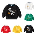 thumbnail image 4 of 2025 Chandail en Molleton Halloween 2-10 Ans Fille et Garçon Automne Hiver Col Rond Pull Tendance Imprimé Manches Longues Noir, 4 of 4