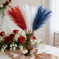 thumbnail image 4 of Lumifun 30 PCS Patriotic Faux Pampas Grass Decor 21.6 inches, Fluffy Artificial Pompous Grass Vase Filler, Red White and Blue Fake Pampas Stems Branches for Independence Day Memorial Day Decoration, 4 of 6