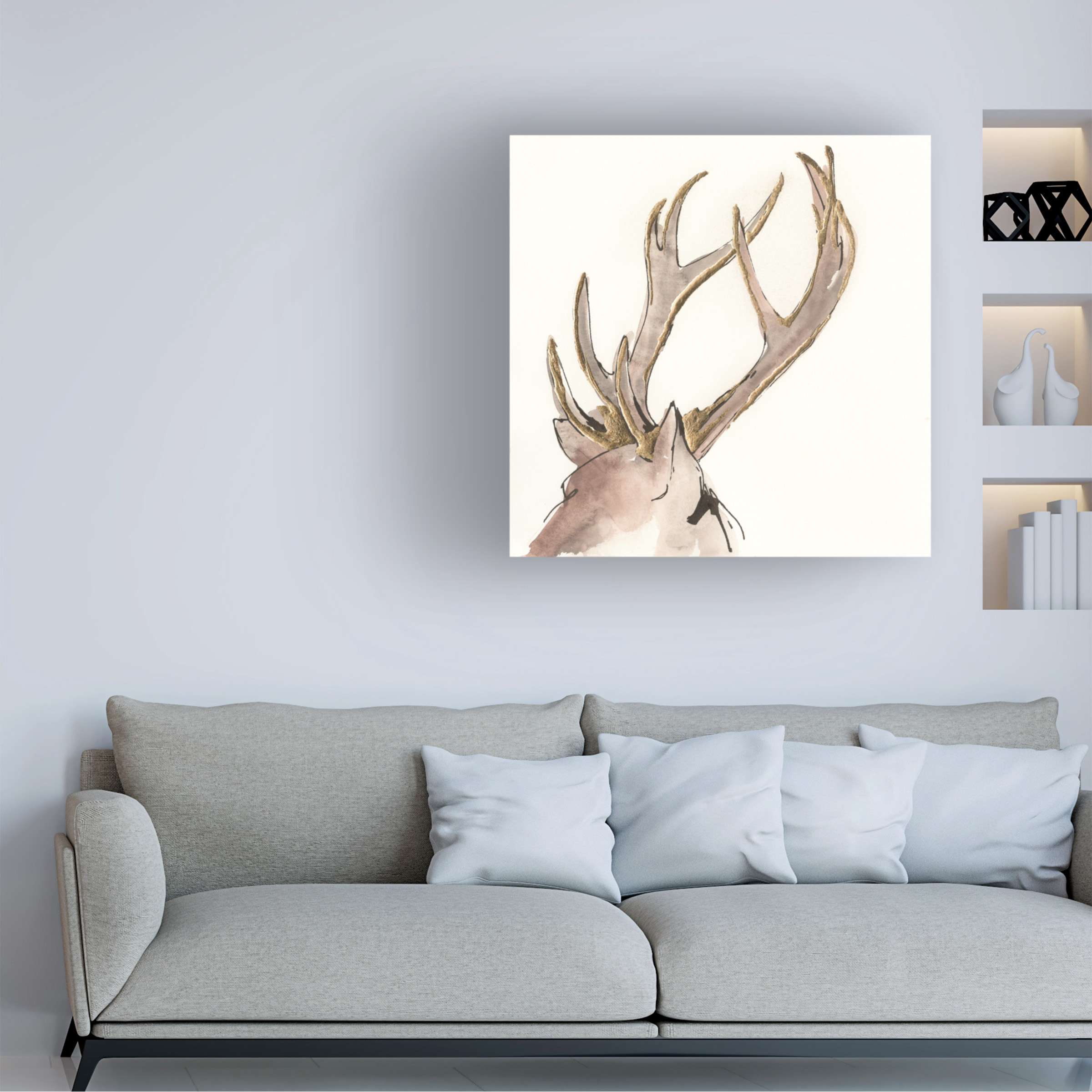 Trademark Fine Art 'Gilded Deer' Canvas Art by Chris Paschke