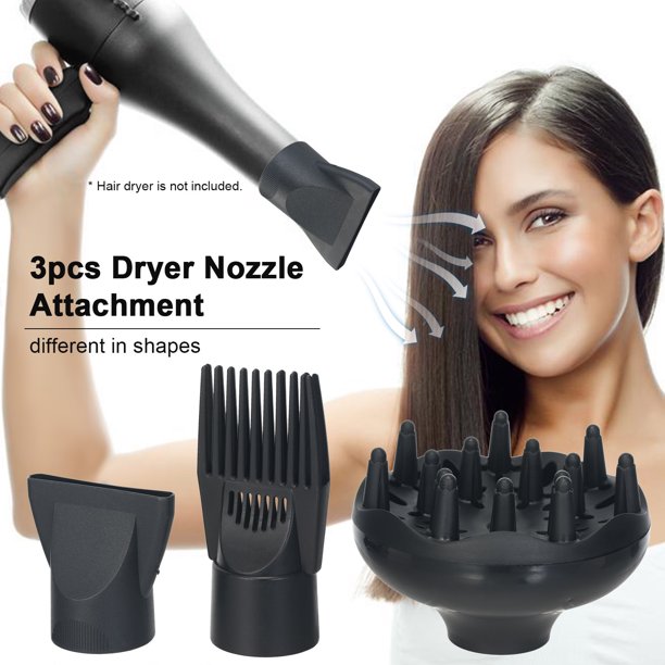 mixfeer 3pcs dryer nozzle attachment hair dryer diffuser hair styling accessories walmart com