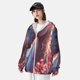 thumbnail image 3 of Balery Flower White Horse Sudadera ligera de manga larga con capucha y protección solar UPF 50+ para hombre y mujer, ideal para pesca y running-Large, 3 of 7