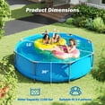 thumbnail image 2 of Costway 1158 Gal Outdoor Family Swimming Pool with Metal Frame Multi-layer PVC Fabric, 2 of 10