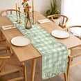 thumbnail image 3 of Watercolor Floral Table Runner - 72 Inch Long, Kitchen Dining Table Runner Dresser Scarves, Spring Flowers Leaves Botanical Green Plaid Farmhouse Decor for Coffee Tables Wedding Party Banquet, 3 of 8