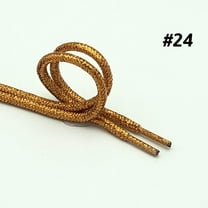 1 Pair Round Glitter Shiny Metallic Shoe Laces, 24 Colors Colorful Sequin Shoelaces for Sneakers, Athletic Shoelaces in 4 Different Lengths