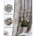 thumbnail image 3 of White Pink Floral Blackout Curtains for Bedroom Living Room Darkening Curtains 84 Inch Length 2 Panels Set Garden Floral Wildflower Wood Grain Window Curtain Window Treatment Grommet Drapes 52"x84", 3 of 9
