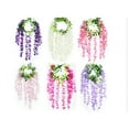 thumbnail image 3 of 4 Pcs 23Ft in Total Vine Artificial Wisteria Garland Artificial Wedding Hanging Flower for Wedding Arch Home Garden Party Outdoor Decor(Purple), 3 of 4