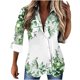 thumbnail image 1 of Moda mujer sexy manga larga con cuello en v pulóver estampado casual blusa tops Fridja fjkfkj3754, 1 of 5