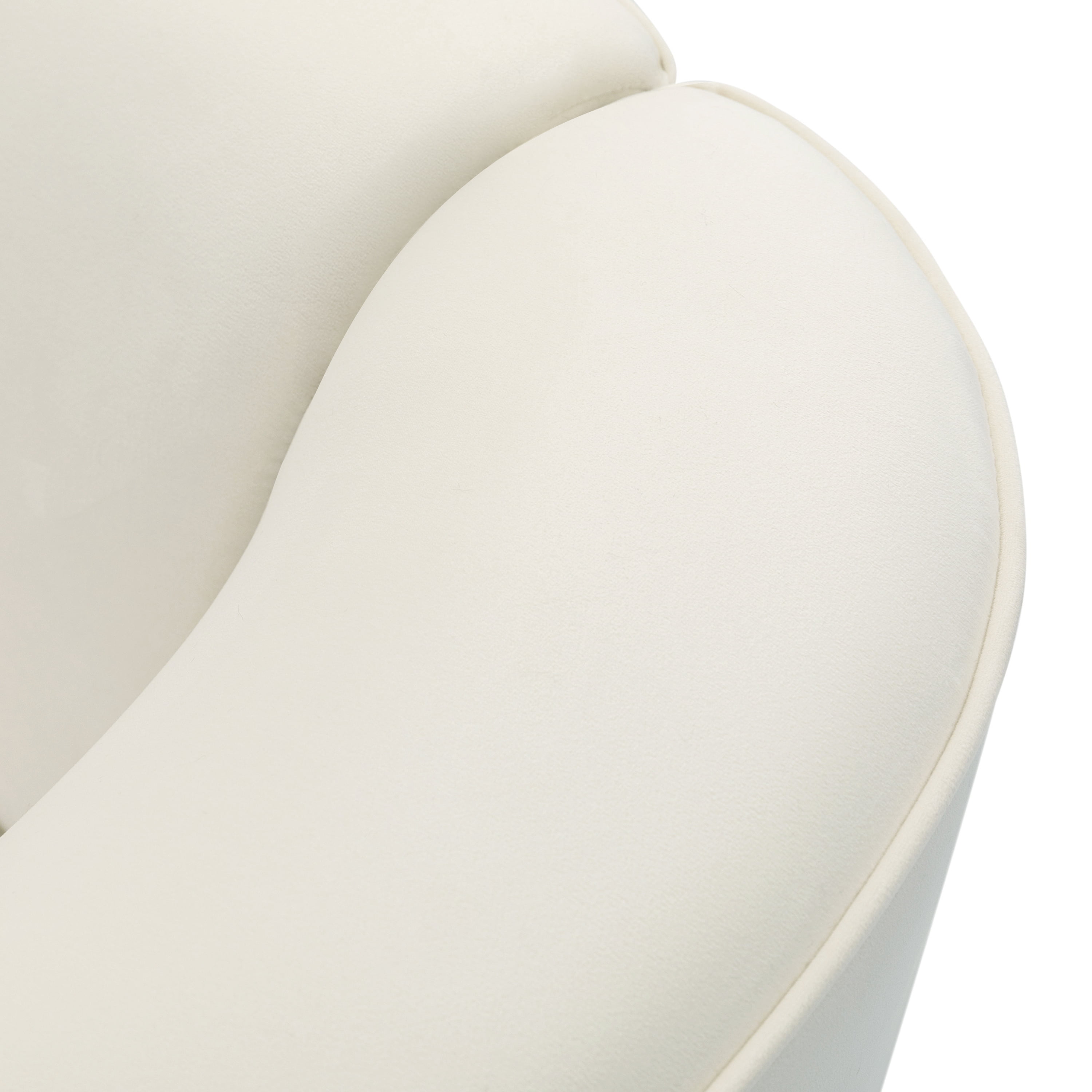 87" Curved Contemporary Sofa in Off-White: Plush Seating, Streamlined Design, and Durable Frame – Ideal for Stylish Living Spaces