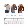 thumbnail image 2 of Cárdigan de mujer Irfora Camisa de mujer de manga larga con cuello en V Botones Crop Casual Cardigan Irfora Cárdigan de mujer, 2 of 5