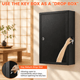 376 Keys Black Wall Mount Key Lock Box with Numbered Hooks and Color ...