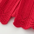thumbnail image 6 of Tao Tao Baby Girls Knitted Cardigan Sweater Crewneck Knit Crochet Button Closure Cardigan Tops Coat Outwear for Toddler Red 2 Years, 6 of 7