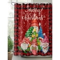 thumbnail image 2 of Christmas Shower Curtain Set, Waterproof Shower Curtains for Bathroom, Gnomes Snowflakes Pine Tree Red Black Plaid Washable Fabric Cloth Bath Curtain for Bathtub Decoration with Hooks 66x72 Inches, 2 of 6