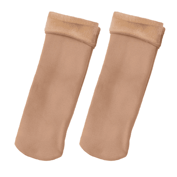 Plush padded mid-tube warm socks solid color snow socks thigh high tube over the knee socks