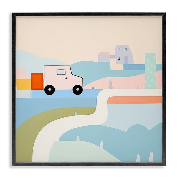 Stupell Industries Contemporary Imagination On Wheels Black Framed Giclee Art, 12 x 12, by Lazar Studio