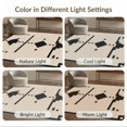 thumbnail image 7 of ODIKA 3'x5' Washable Throw Rug Stain Resistant, Low Profile, Non-Slip Beige Black Geometric Symmetry Accent Design Elegant Contrast with Bold for Entryway, Kitchen, Mudroom, 7 of 7